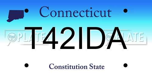 T42IDA Connecticut License Plate