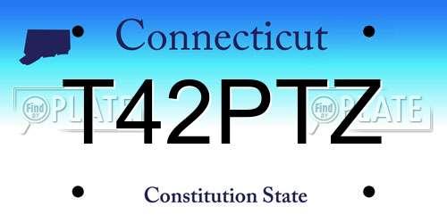 T42PTZ Connecticut License Plate