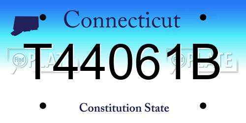 T44061B Connecticut License Plate