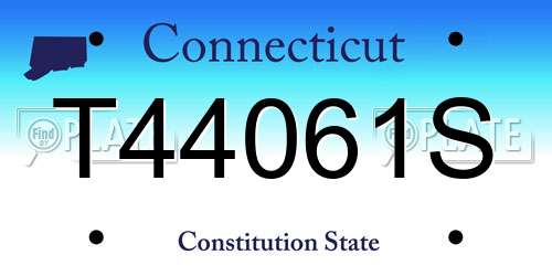 T44061S Connecticut License Plate