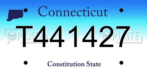 T441427 Connecticut License Plate