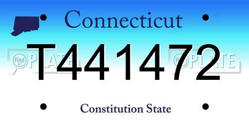 T441472 Connecticut License Plate