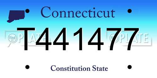 T441477 Connecticut License Plate