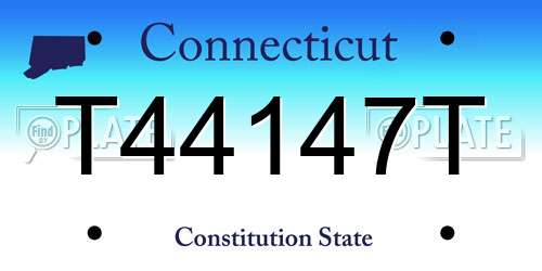 T44147T Connecticut License Plate