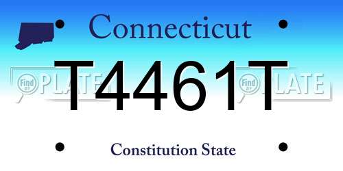 T4461T Connecticut License Plate