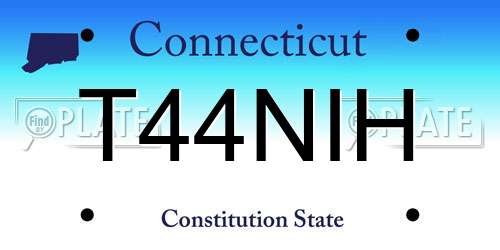 T44NIH Connecticut License Plate