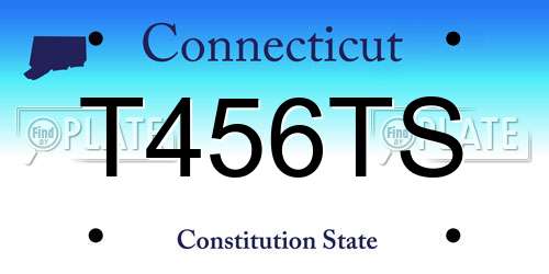 T456TS Connecticut License Plate