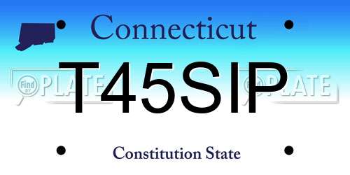 T45SIP Connecticut License Plate