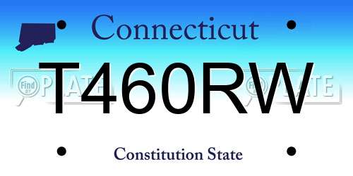 T460RW Connecticut License Plate