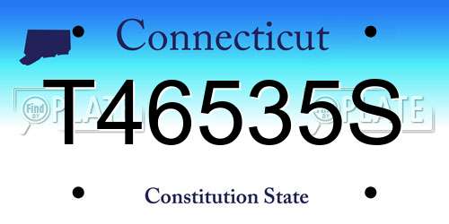 T46535S Connecticut License Plate