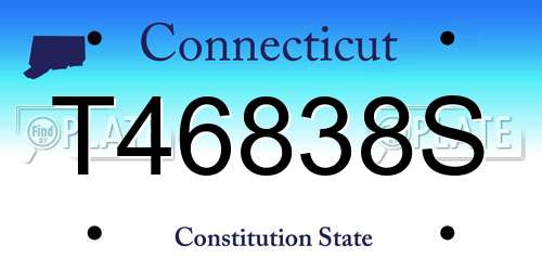 T46838S Connecticut License Plate
