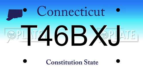 T46BXJ Connecticut License Plate