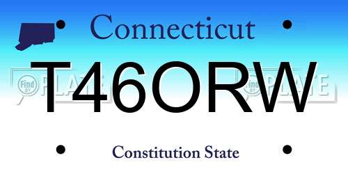 T46ORW Connecticut License Plate