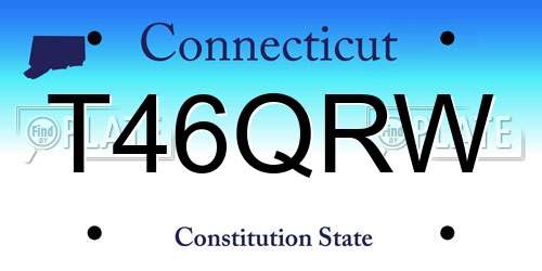 T46QRW Connecticut License Plate