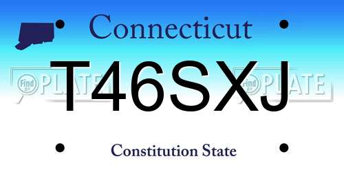 T46SXJ Connecticut License Plate