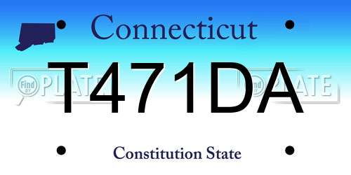 T471DA Connecticut License Plate