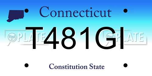 T481GI Connecticut License Plate
