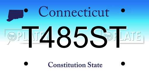 T485ST Connecticut License Plate