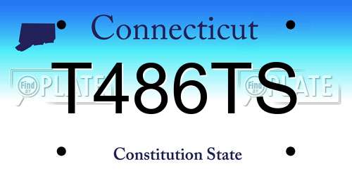 T486TS Connecticut License Plate