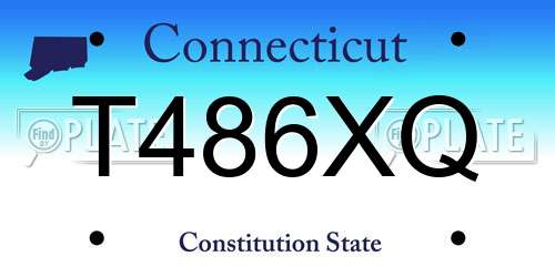 T486XQ Connecticut License Plate