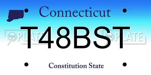 T48BST Connecticut License Plate