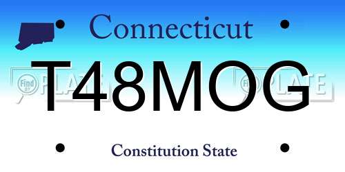 T48MOG Connecticut License Plate