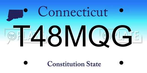 T48MQG Connecticut License Plate