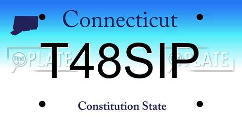 T48SIP Connecticut License Plate