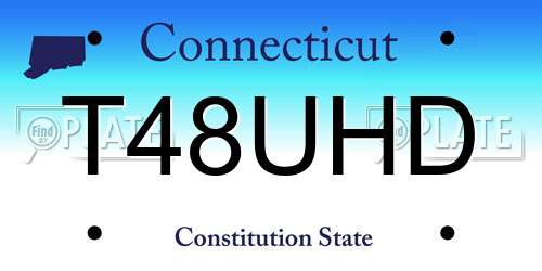 T48UHD Connecticut License Plate