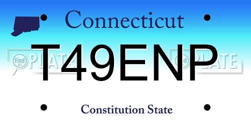 T49ENP Connecticut License Plate
