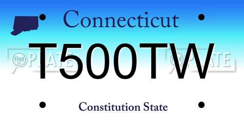 T500TW Connecticut License Plate