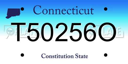 T50256O Connecticut License Plate