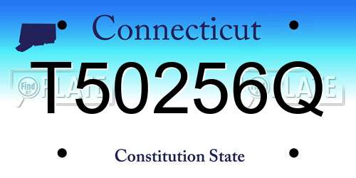 T50256Q Connecticut License Plate