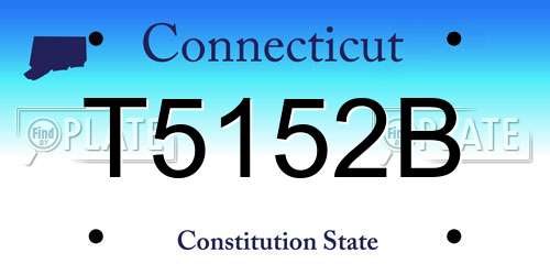 T5152B Connecticut License Plate