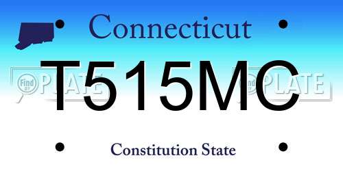 T515MC Connecticut License Plate