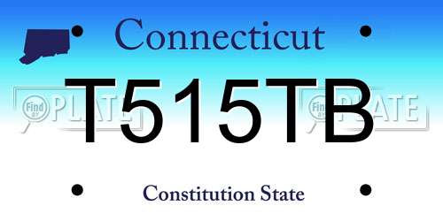 T515TB Connecticut License Plate