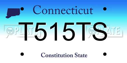 T515TS Connecticut License Plate