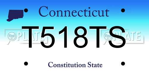 T518TS Connecticut License Plate