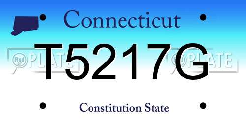 T5217G Connecticut License Plate