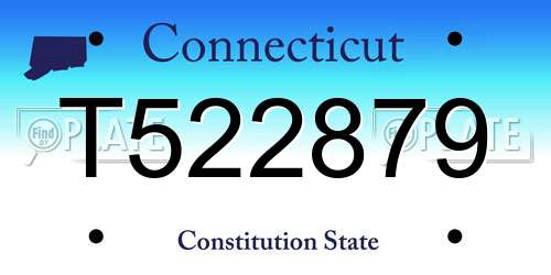 T522879 Connecticut License Plate