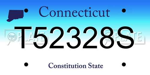 T52328S Connecticut License Plate