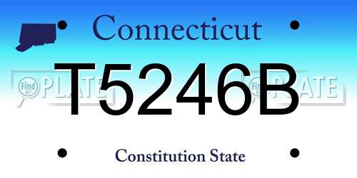 T5246B Connecticut License Plate