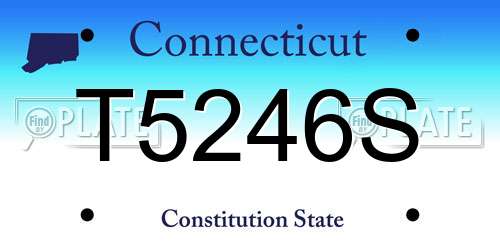 T5246S Connecticut License Plate