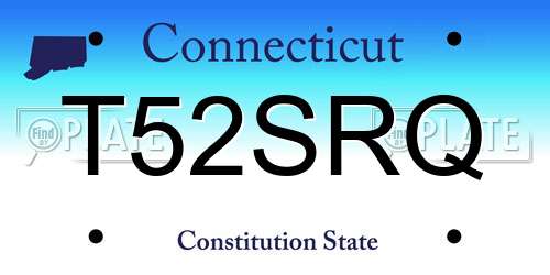 T52SRQ Connecticut License Plate