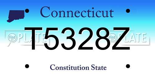 T5328Z Connecticut License Plate