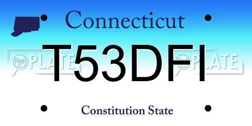 T53DFI Connecticut License Plate