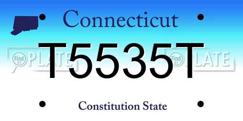 T5535T Connecticut License Plate