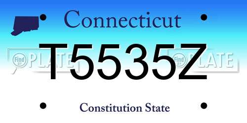 T5535Z Connecticut License Plate