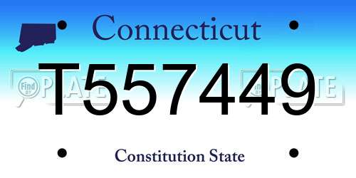 T557449 Connecticut License Plate