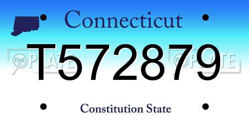 T572879 Connecticut License Plate